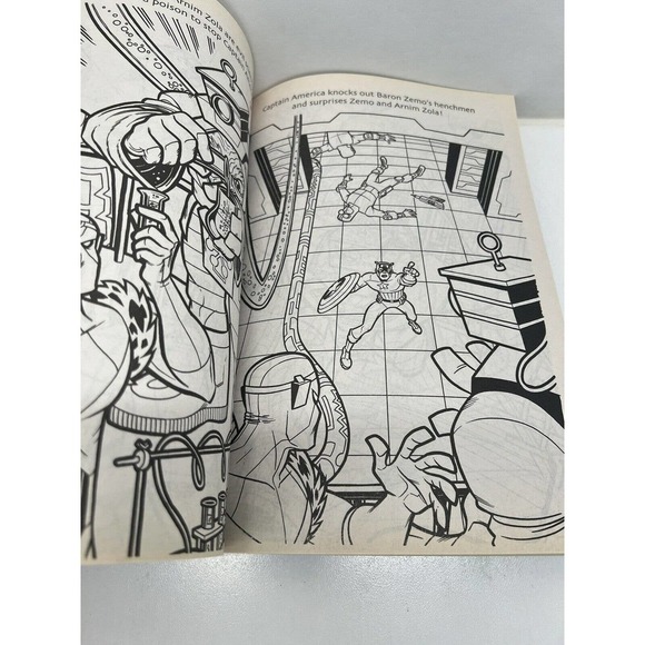 Vision St Marvel Captain American Hero Coloring & Activity Book NEW - Picture 3 of 3